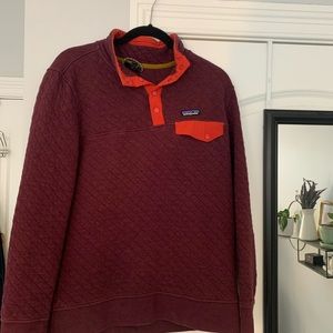 Women's Organic Cotton Quilt Snap-T in burgundy